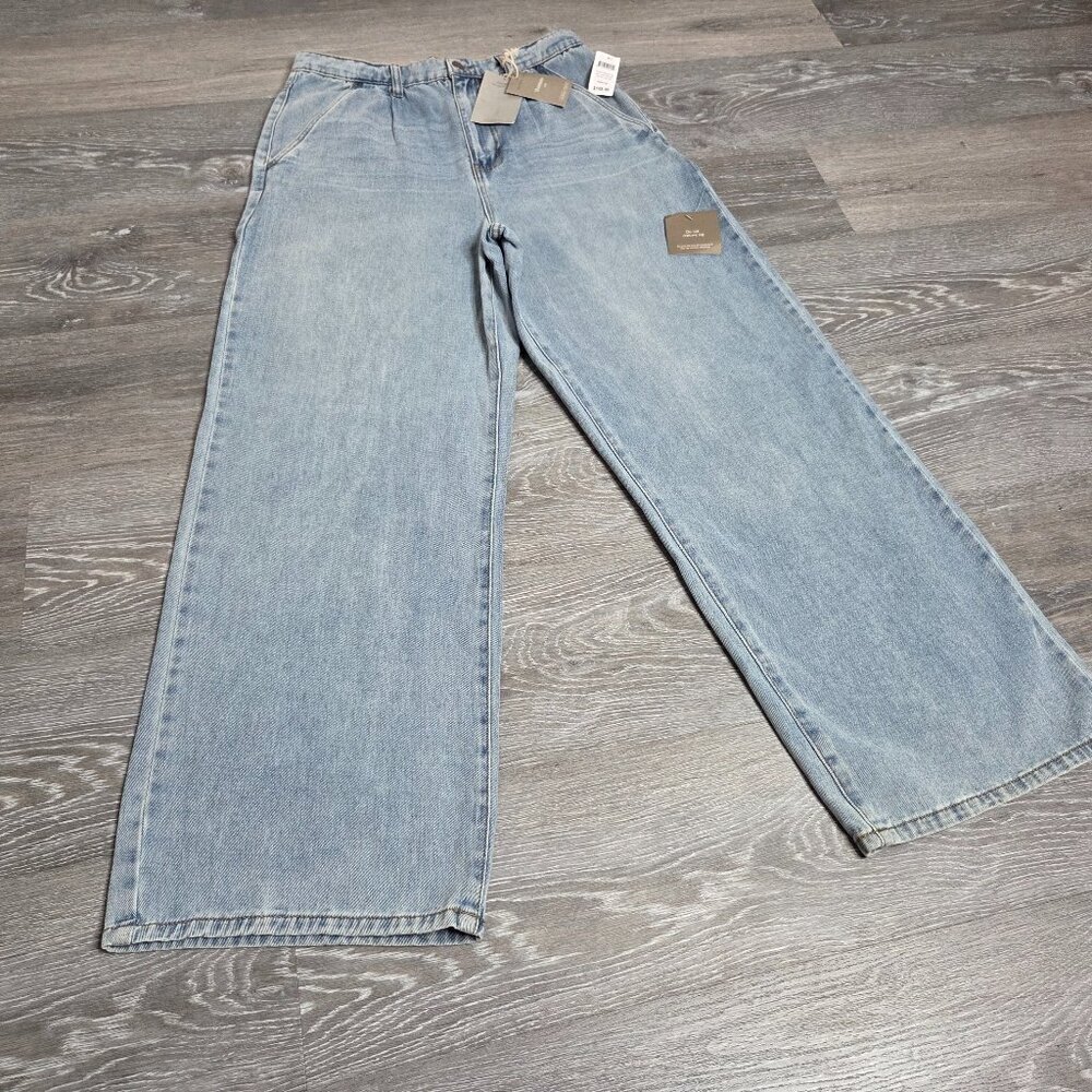 NWT Oliver Logan - Women's Thompson Low Slung Wide Leg Denim Jeans - Size 26 - Picture 2 of 16